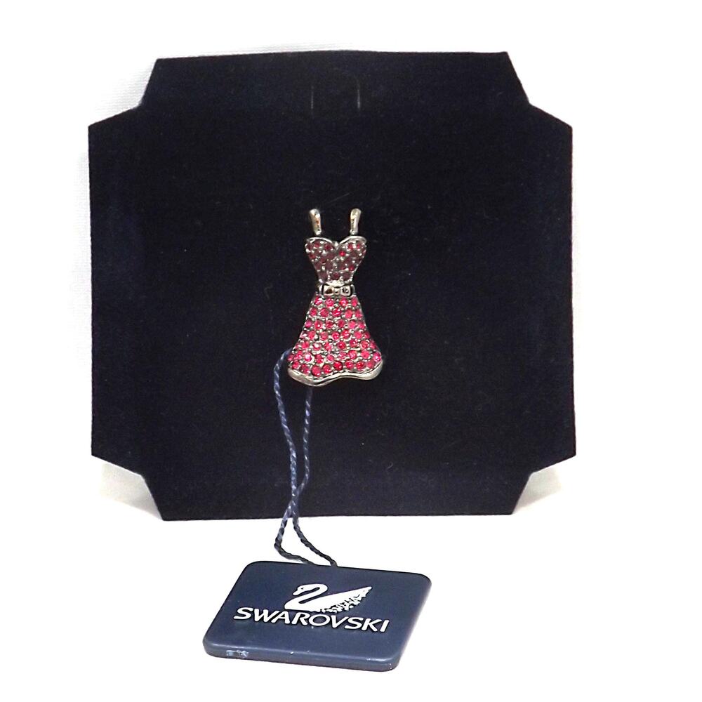Swarovski Red Dress Brooch – Crystal Rhinestone Pin, Women’s Heart Health 2003